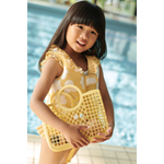 Schwimmweste DOVE mit Rüschen Flower Yellow