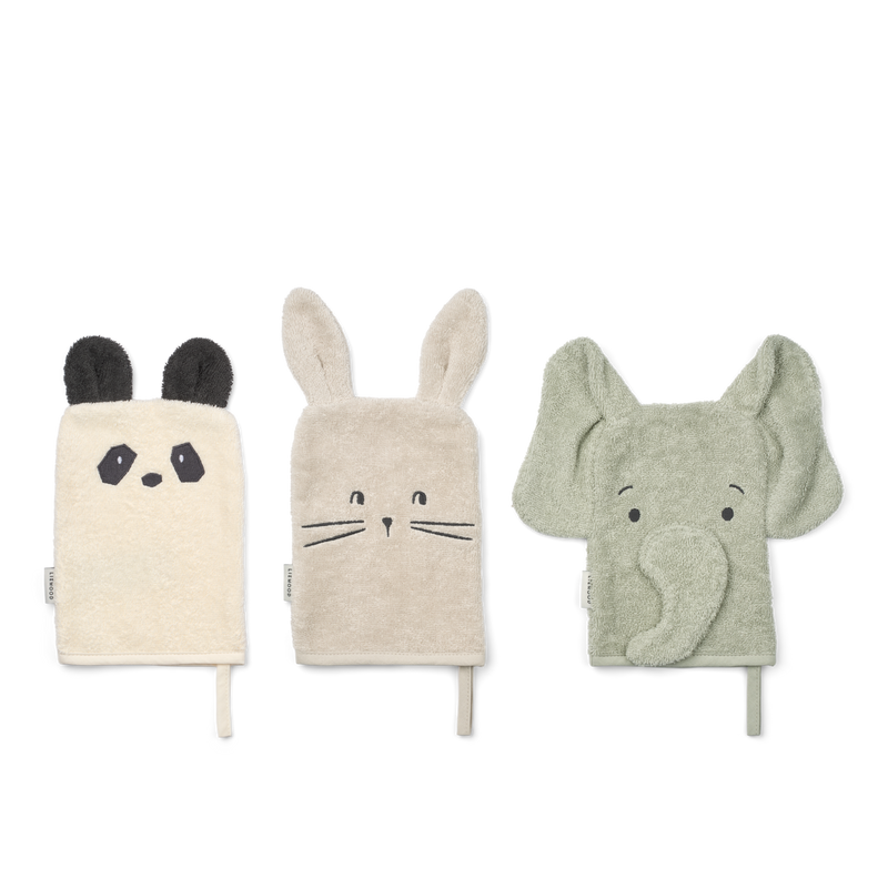 Waschlappen SYLVESTER 3erPack Dove blue mix