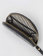 Geldtasche LAURA - Schwarzes Krokodil-Klassikleder