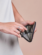 Geldtasche LAURA - Schwarzes Krokodil-Klassikleder