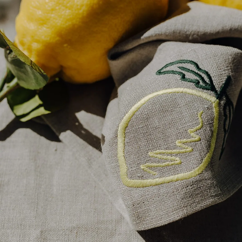 Stoffserviette Zitrone