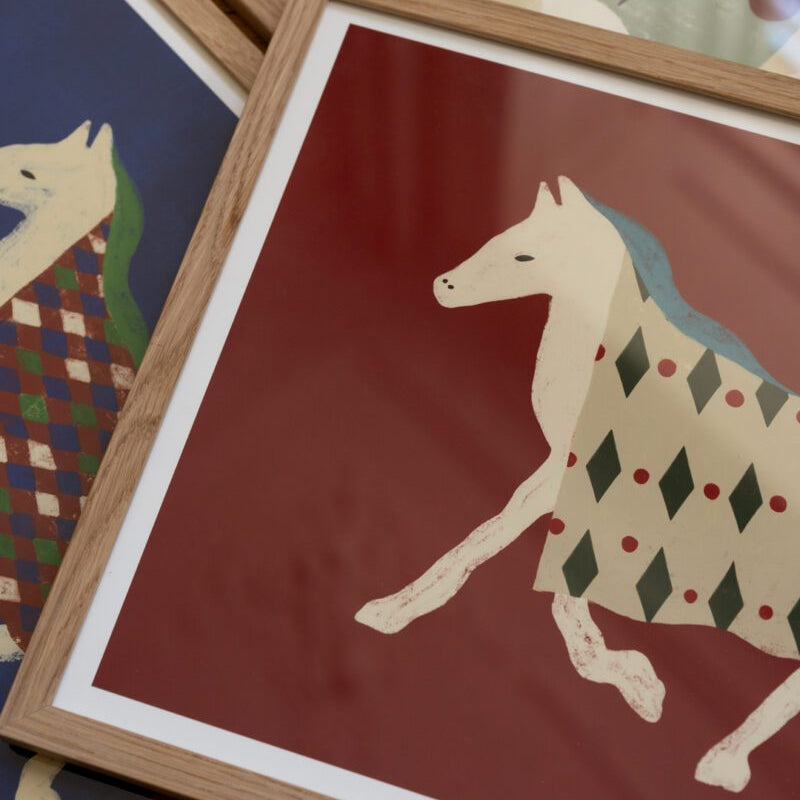 Poster HORSE Bordo 30x40 cm