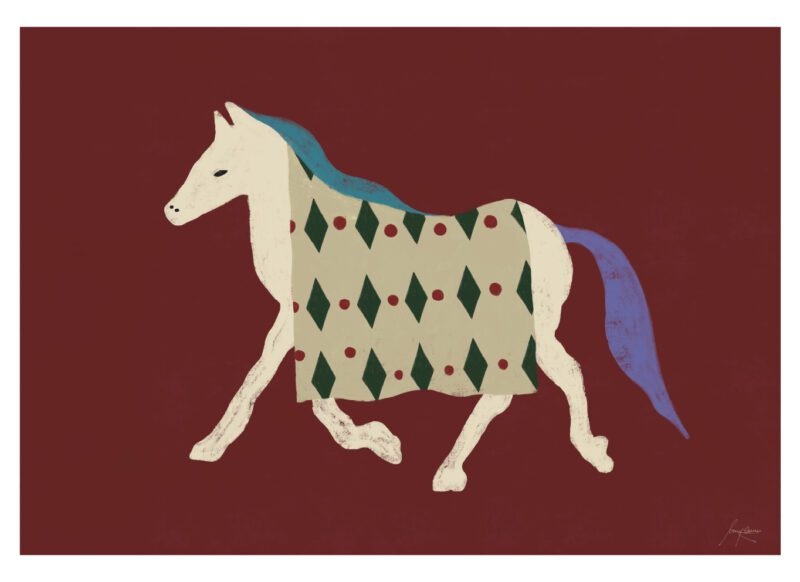 Poster HORSE Bordo 30x40 cm