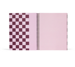 Notizheft NELA Large Bordeaux check