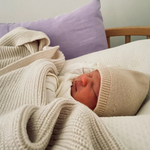 Neugeborenen Mütze Hvid Haube