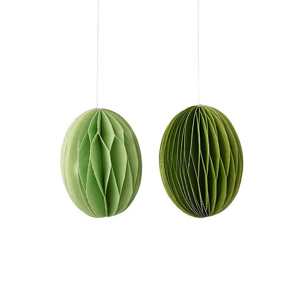 Paper Eggs Swirl Sage M S/2pcs