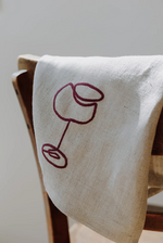 Stoffserviette Rotweinglas