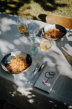 Stoffserviette Rotweinglas