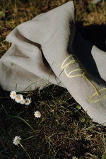 Stoffserviette Schaumweinglas