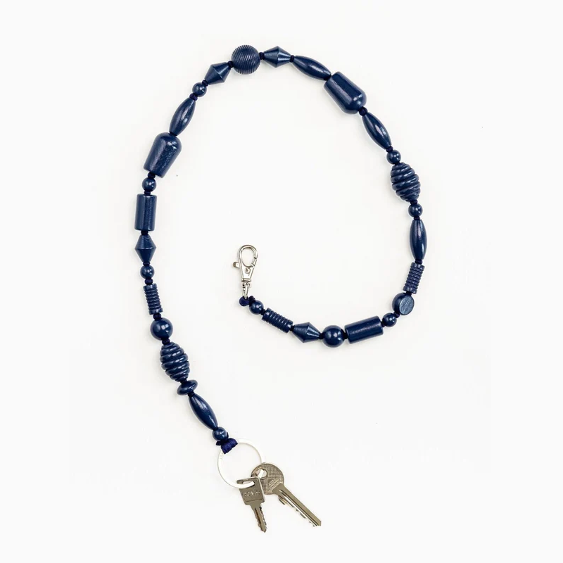 Schlüsselkette - lang PERLENMIX blueberry