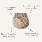 Spucktuch 2er Pack Blush/Fog