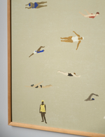 Poster SWIMMERS 40x50 cm sand