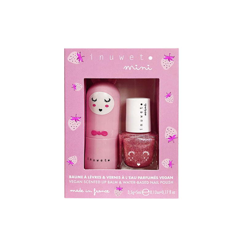 DUO Lippenbalsam & Nagellack für Kinder ERDBEERE