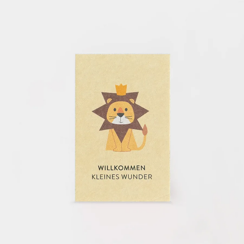 Mini Postkarte WILLKOMMEN LÖWE