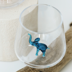 Glas mit Elefant