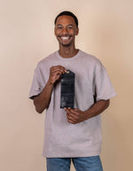 Geldtasche GEORGIES - schwarzes Leder