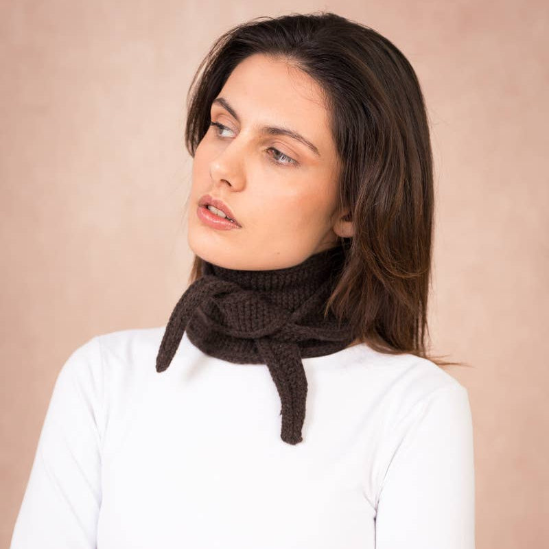 Kleiner "Sophie-Schal": Dunkelbraun