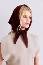 Dreiecksschal - Merino - Rotbraun