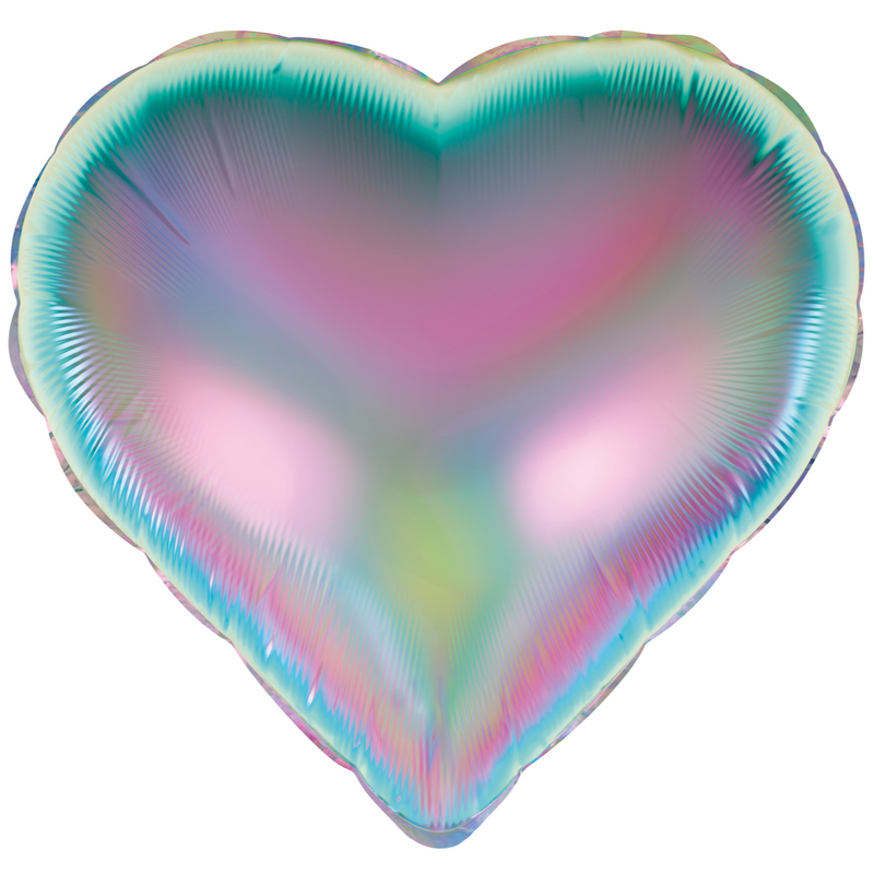 Folienballon HERZ Irisierend - 98 x 98 cm