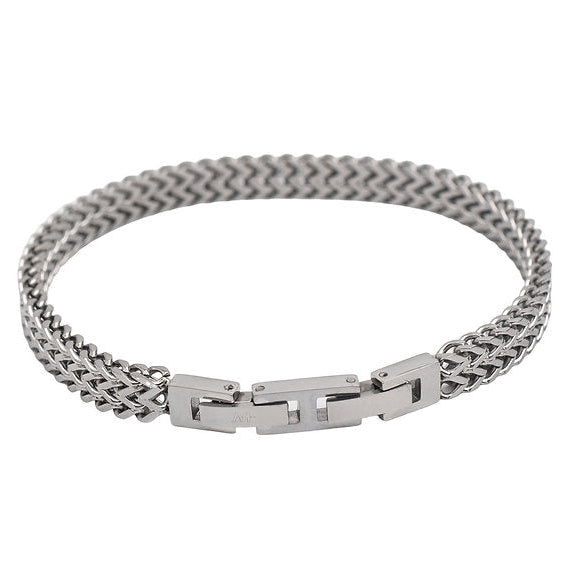 Männer Stahl-Armband Silber