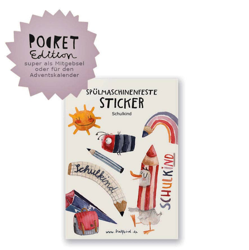 Spülmaschinenfeste Sticker Schulkind