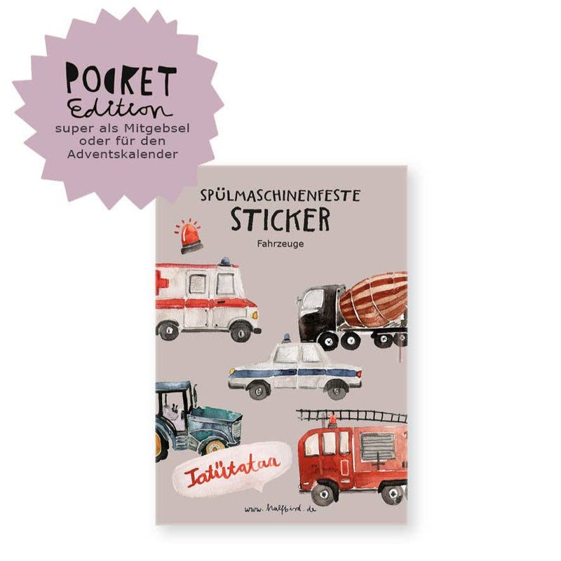 Spülmaschinenfeste Sticker Fahrzeuge