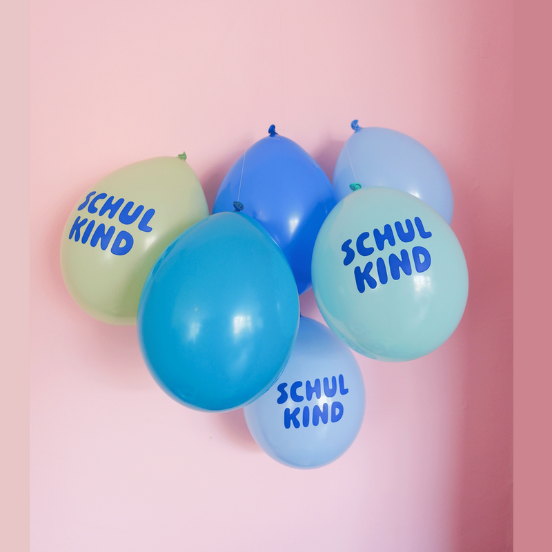 Schoolchild balloon set of 6 | blue mix |