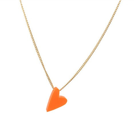 Necklace Heart Fluo Red | Turina Edition