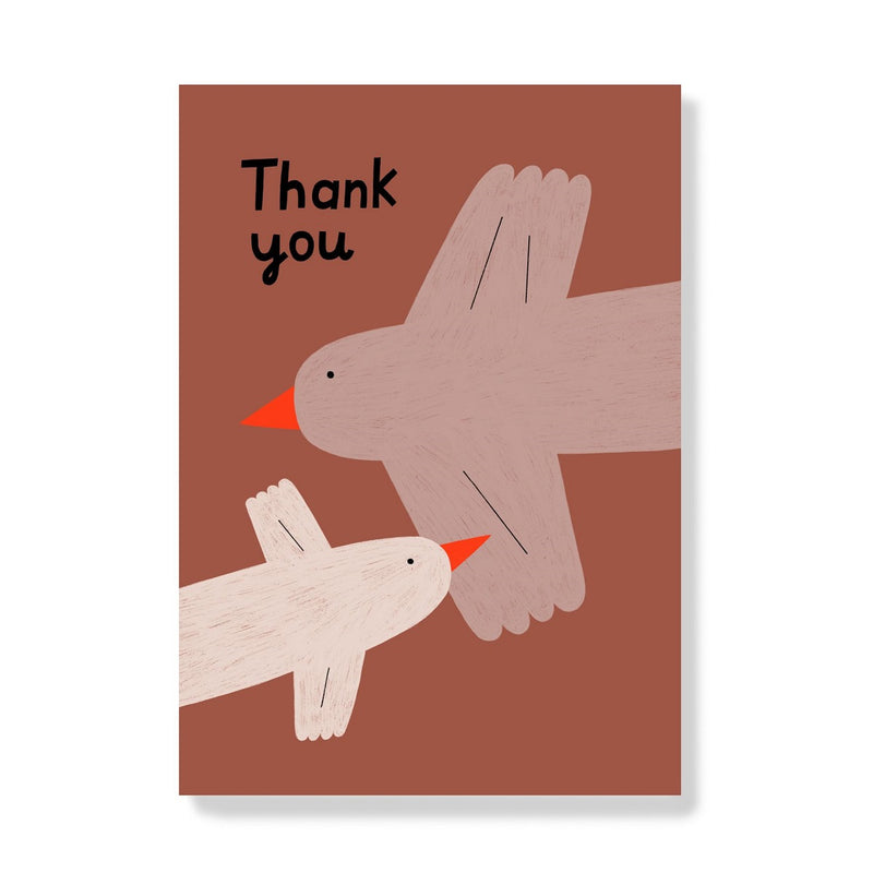 Postkarte "Thank you Birds"