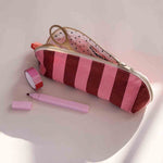 SCHÜTTELPENAL Ziegel/Rosa gestreift