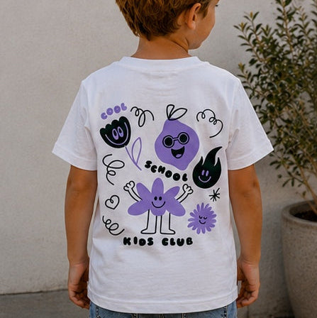 T-Shirt COOL KIDS CLUB Flieder/Grün