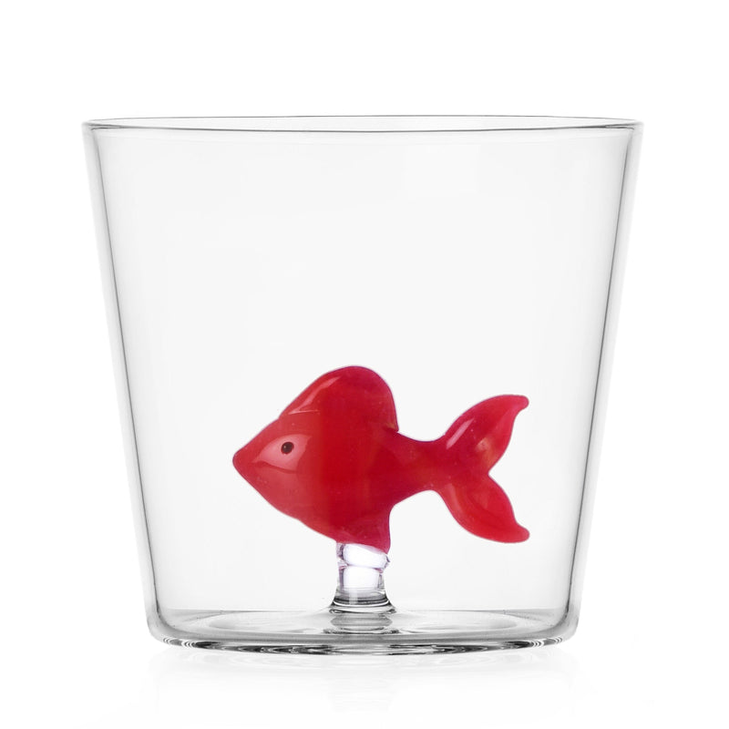 Glas mit Fisch