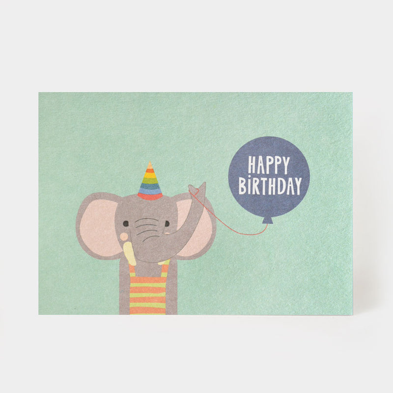 Postkarte "Happy Birthday Elefant"