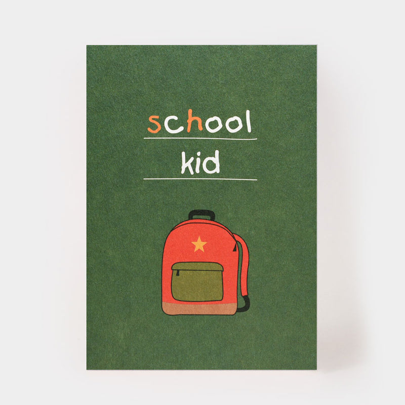 postcard "School Kid - Cool Kid"