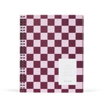 Notizheft NELA Large Bordeaux check