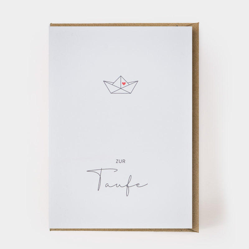 Folding card with envelope "For Baptism"