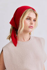 Dreiecksschal - Merino - Rot