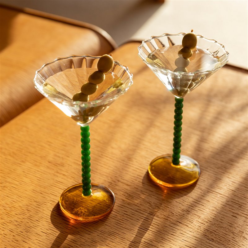 Cocktailgläser "Perle Green" 2er SET