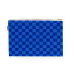 Pouch L - Blau/Marineblau kariert