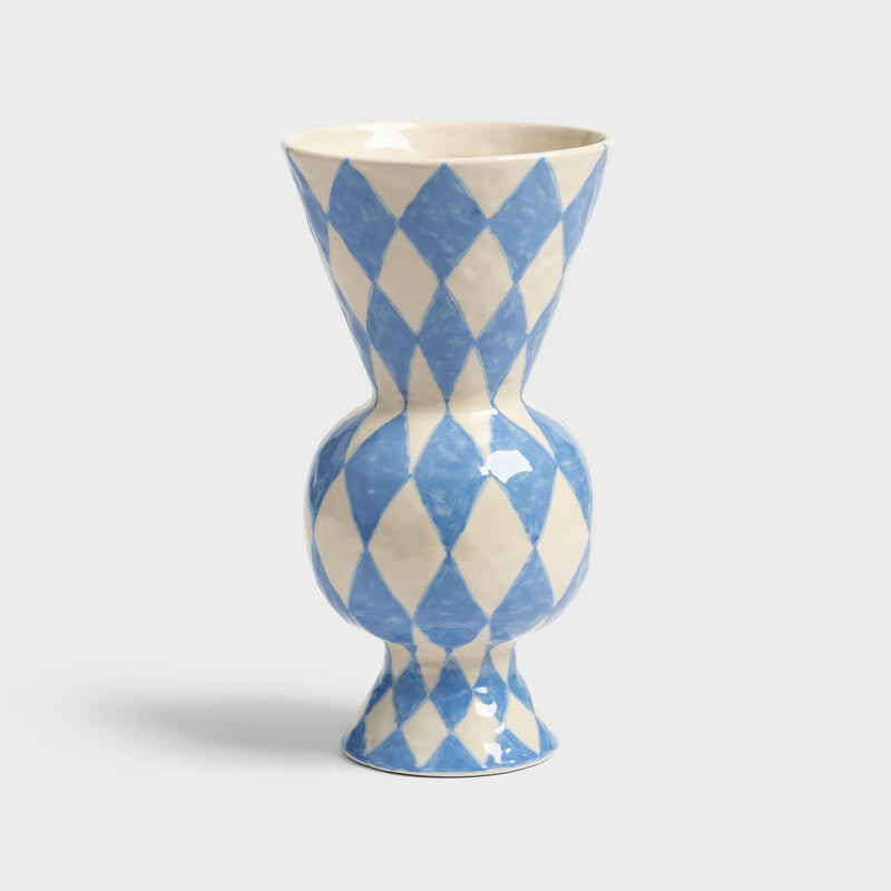 Vase "Rhombic" blue