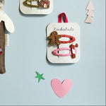 Haarspangen - Lebkuchenmann/Zuckerstange