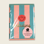 Einladungskarten-Set mit Goldfolie – Stripes türkis/lachs/koralle