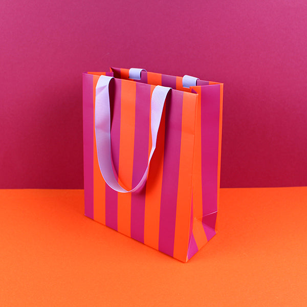 Geschenktasche M violett/koralle/flieder