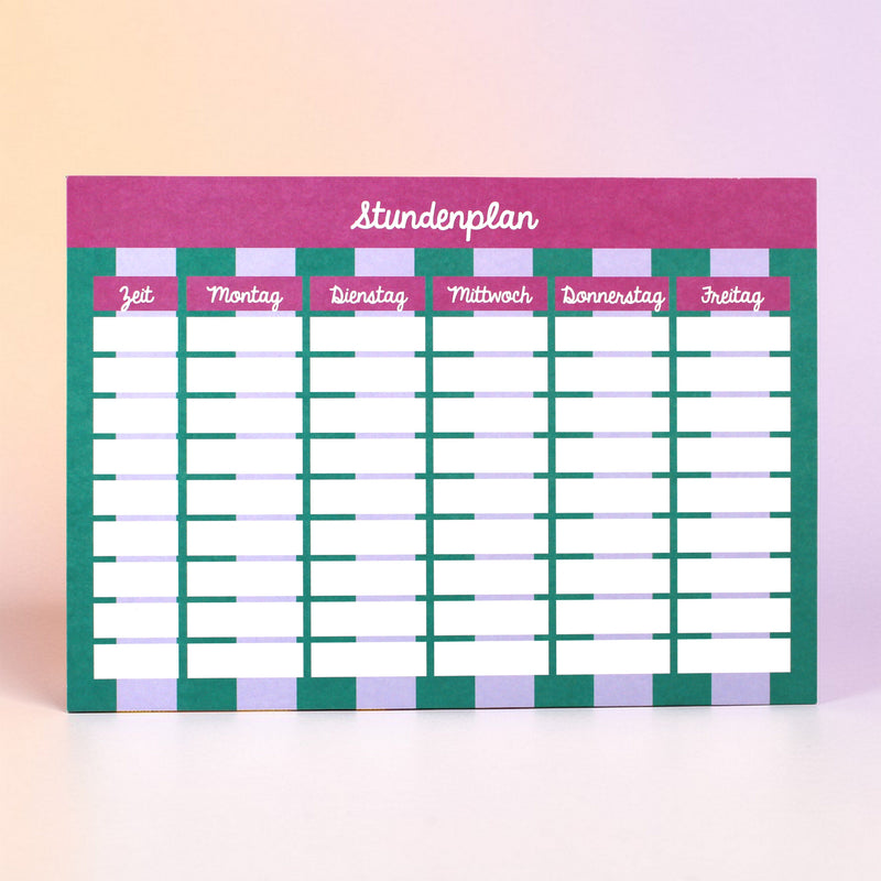 Stundenplan flieder/petrol/fuchsia