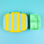 Lunchbox Stripes  gelb/hellblau/grün