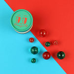 Magische Murmeln GLOW IN THE DARK rot-türkis