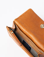 PAU'S wallet - Cognac-colored Stromboli leather