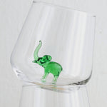 Glas mit Elefant