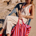 Tasche Elisa - Orchidee/Tomate gestreift