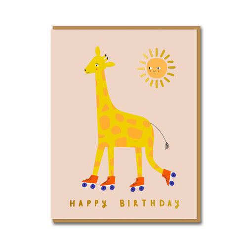 Grußkarte "Happy Birthday" Giraffe